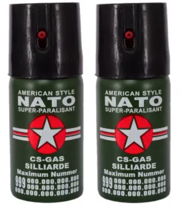 2 spray nato paralizant de buzunar cu piper 